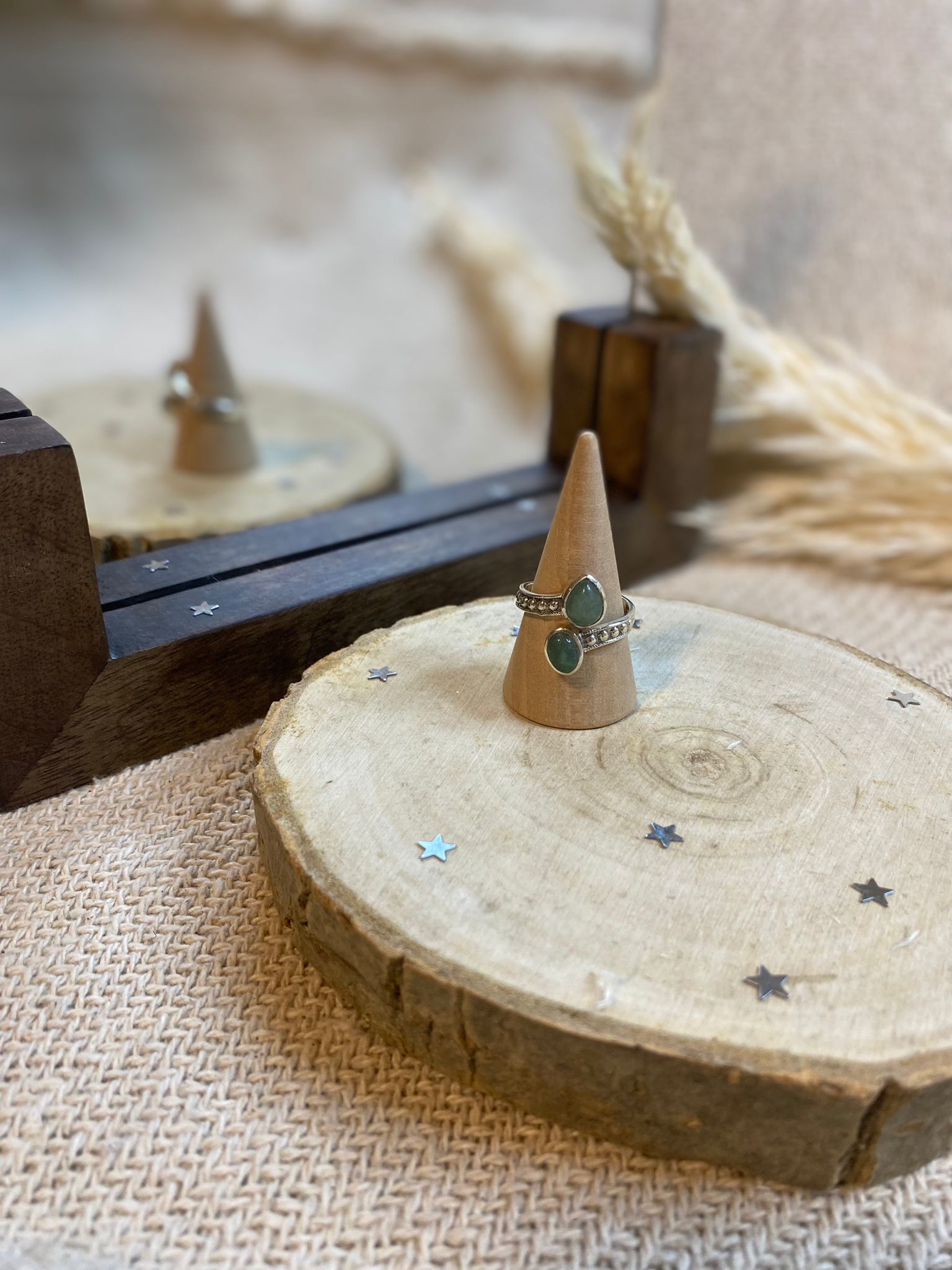 Bague ronde Aventurine petit modèle