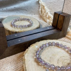 Pierre Violette Lithothérapie Bracelet Améthyste AB Boule 7,5mm